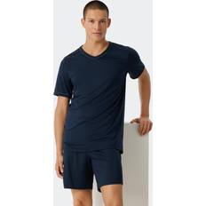 Schiesser Pyjamasset Kort - Mörkblå