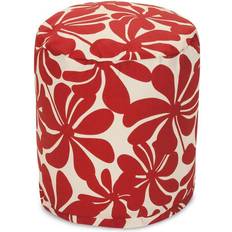 Red Stools Majestic Home Goods 85907220417 Red Pouffe 17"