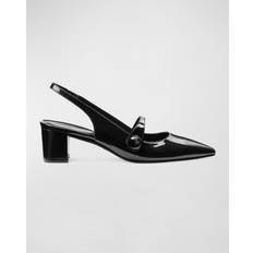 Ajuste Ancho Tacones y Zapatos de Tacón Stuart Weitzman Women's Sw Block Slingback Pumps Black