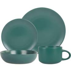 Green Dinner Sets Strawberry Wazee Matte Coupe Dinner Set 16