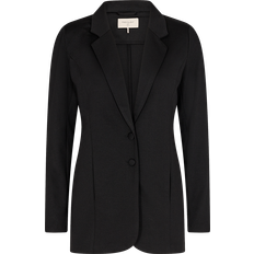 Dame - Polyamid Dressjakker Freequent Nanni Fitted Long Blazer - Black