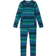 Reima Bleu Couches de base Reima Kid's Wool Bamboo Base Layer Set Taitoa - Navy (5200030B-6982)