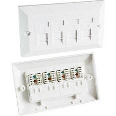 Loops CAT5e Data Outlet Face Plate 4 Data