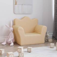 Beige Sessel vidaXL Kindersofa Creme Weich Plüsch Creme, N/A