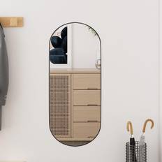 Wall Mirrors vidaXL 25x60 cm Glass Oval Silver Wall Mirror