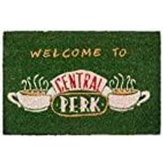 Monocromo Felpudos Grupo Erik Felpudo Friends Central Perk De Fibra De Coco Y PVC 40x60 cm Verde