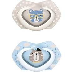 Canpol babies silicone symmetrical soothers bonjour 6-18m, 2 pcs