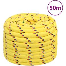 Entretien et Peintures pour Bateaux vidaXL Corde de bateau Jaune 20 mm 50 m Polypropylène