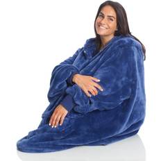 Tessili Kanguru Indossabile 95x95 cm Fluffi Blu Blu Coperta