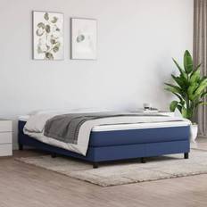 vidaXL Bedframe Stof Blauw 140x200 cm