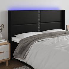 vidaXL LED konstläder Sänggavel
