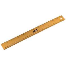 Rulers Jam Paper Stainless Steel Ruler 12 with Cork Backing Gold Metallic 1/Pack