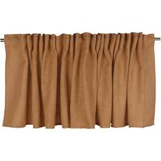 Ensfarvet Gardinkapper Fondaco Brooklyn Gardinkappe 55 cm - Cognac Cafégardin