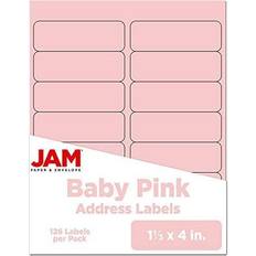 Pink Labels Jam Paper Shipping Address Labels Rectangular