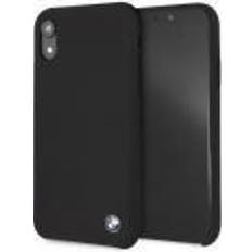 BMW iphone xr hülle case cover silikon mit innenfutter schwarz original