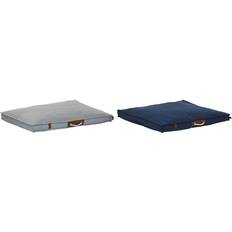 Dkd Home Decor Pet Bed Set of 2 Navy Blue and Light Grey