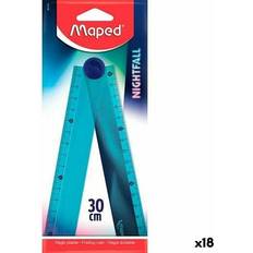 Blue Rulers Maped Nicht Zutreffend Lineal Nightfall