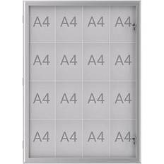 Cadres Magnétiques Maul excite Utilisation Pour Format De Papier 16 x DIN A4 Lextérieur À Labri De La Pluie 6654408 Aluminium Argent 1 Pc