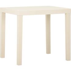 VidaXL Tavoli da Pranzo da Esterno vidaXL Garden Table White 31.1' x 25.6' x 28.3' Plastic