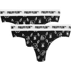 Philipp Plein Kläder Philipp Plein Symbols Logo Underwear Thongs 2-pack - Black