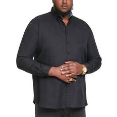 D555 D555 Plus Richard Basic Oxford L/S Shirt Black 7XL, Colour: