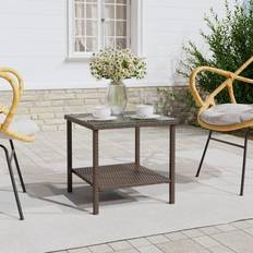 vidaXL brown Side Tempered Small Table 45x45cm