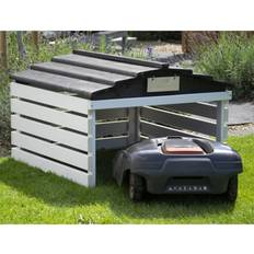 Dobar Robotgräsklippare Garage Av Trä