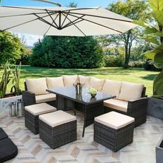 Beige Outdoor Lounge Sets Home Garden Direct Beige Cushion Pelias Corner Outdoor Lounge Set