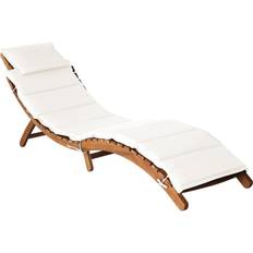 vidaXL Sun Lounger with Cream