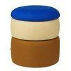 Broste Copenhagen Pond blue/sand/ocher Pouffe