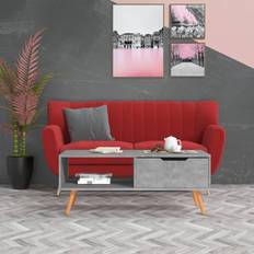 vidaXL 100x49,5x43 spånplade Sofabord
