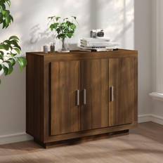 Brown Cabinets vidaXL brown oak Engineered Wood Sideboard