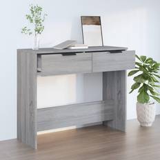 Gris Mesas Consola vidaXL Madera Contrachapada Gris 90x36x75 cm Mesa Consola