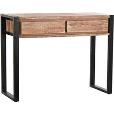 Dkd Home Decor Natural Black Metal Acacia Console Table