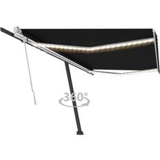 Polyester Patio Awnings vidaXL Manual Retractable Awning with Balcony