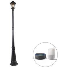 Réverbères QAZQA Havana Led Lanterne Ø 23 cm Noir Classique/Antique Réverbère