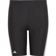 Schwarz Badehosen Adidas Junior Classic 3-Stripes Swim Jammers - Black/White (HR7479)