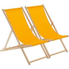 Orange Garden Chairs Harbour Housewares Wooden Folding Garden Sun Lounger Deck