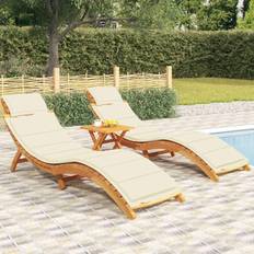 vidaXL Sun Loungers 2 Cream