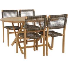 Dkd Home Decor 4 Teak Matgrupp