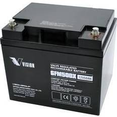 12v 50ah batteri Blybatteri 12 V 50 Ah Vision Akkus 6FM50DX Bly AGM B x H x D 197 x 170 x 165 mm M6-skruvanslutning Underhållsfri, Urladdningssäkra