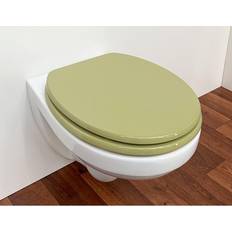 ADOB Sedile Copri WC Colore Verde Con Cerniere Regolabili Cromate In Ottone 85074