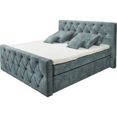 180 cm Betten Hammonton Smoke Blue Boxspringbett 180x200cm