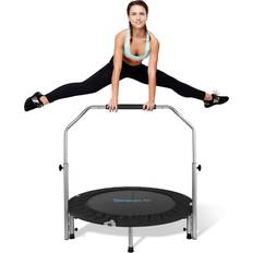 Black Fitness Trampolines SereneLife Portable and Foldable Trampoline 40"