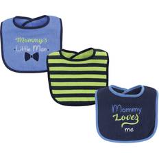 Green Drool Bibs Luvable Friends Boys' Bibs Boy Blue & Green Stripe Bib Set