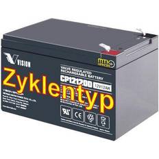 Vision Batteries et Chargeurs Vision Batterie au plomb 12 V 12 Ah Akkus CP12120D plomb (AGM) (l x H x P) 151 x 101 x 98 mm cosses plates 6,35 mm sans entretien, résistant aux cycl