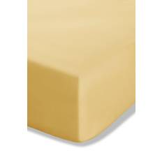 Catherine Lansfield Iron Percale Extra Deep Fitted Ochre, King Bed Sheet Yellow