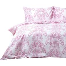 Textiles Homescapes Super-King, French Toile Patterned Duvet Cover Pink