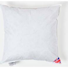 Cotton Chair Cushions Homescapes Duck Feather Pad Chair Cushions White (60x60cm)