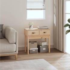 vidaXL 76,5 x 40 x 75 cm Massivt Fyrretræ Konsolbord
